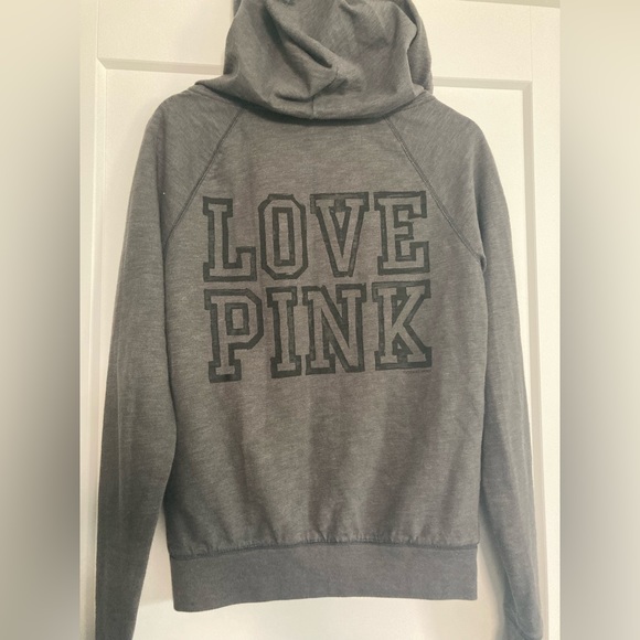 Victoria’s Secret PINK Zip Up Hoodie Gray - Picture 2 of 4